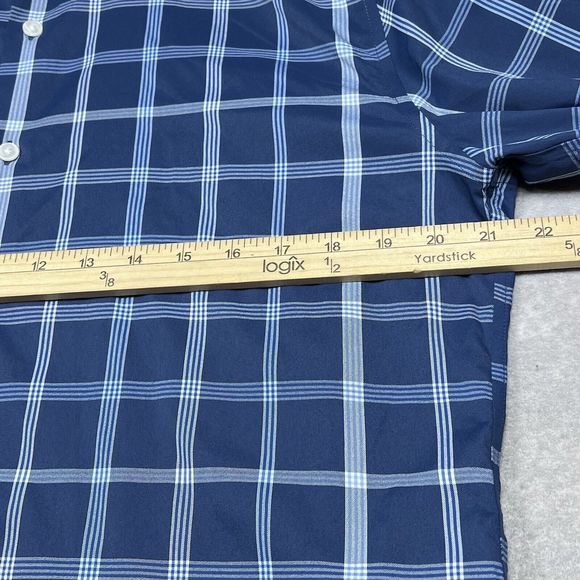 Bonobos Shirt Mens Large Blue Plaid Button Up Slim Fit Long Sleeves Lightweight - Picture 8 of 14